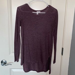 Purple long sleeve shirt